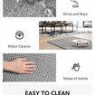 Chenille Bath Mat-Rubber Backing Bathroom Rugs Non Slip-Quick Dry Bath Mats for Bathroom Floor- Rugs Fit Under Door(Grey-40*60CM)