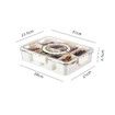 Divided Snack Box with Lid Handle 8 Compartments Portable Clear Organiser for Candy Fruits Nuts Party Platters