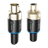 5.8GHz Wireless Microphone System Adapter Wireless XLR Microphone Transmitter and Receiver Wireless Mic 4 Channels for Audio Mixer, PA System and DSLR Camera (MW:1)