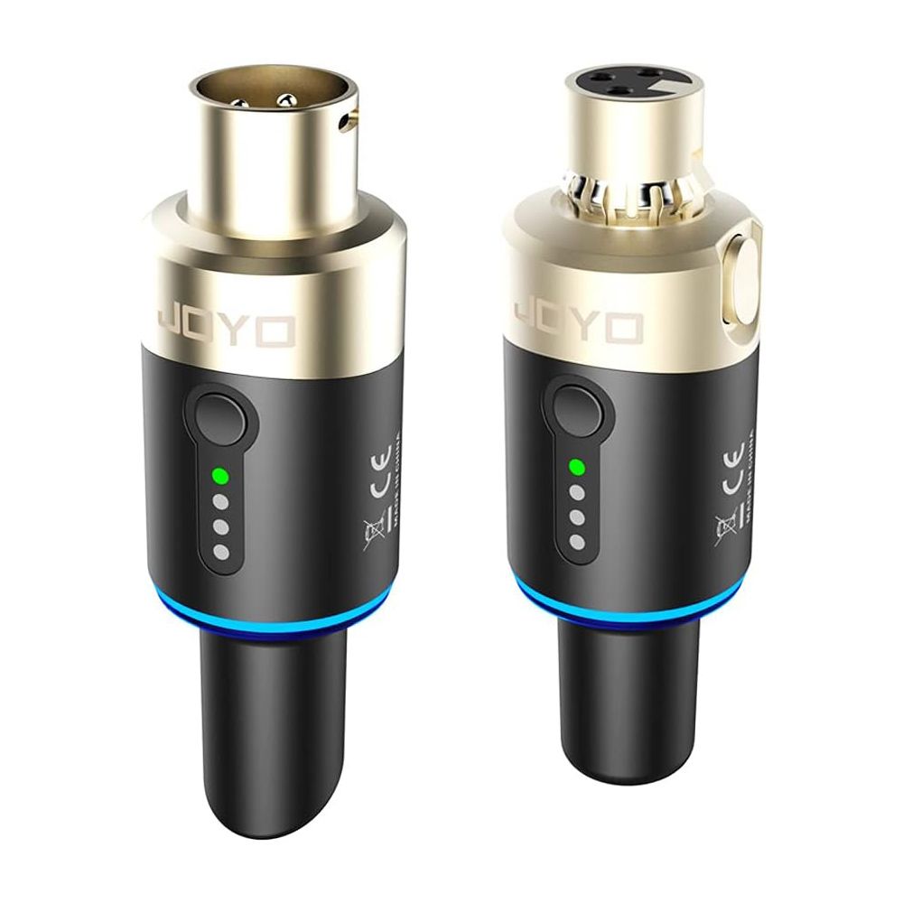 5.8GHz Wireless Microphone System Adapter Wireless XLR Microphone Transmitter and Receiver Wireless Mic 4 Channels for Audio Mixer, PA System and DSLR Camera (MW:1)