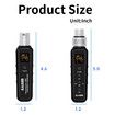 UHF Wireless Transmitter and Receiver System, for Dynamic and Condenser Microphone and Guitar, 25 Channels, 98 ft Range, Rechargeable,Supports Adjusting Volume and Voltage