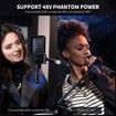 Wireless Microphone Transmitter Receiver 2.4Ghz, XLR Microphone Wireless System,for Condenser Mic