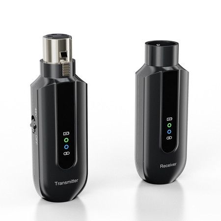 Wireless Microphone Transmitter Receiver 2.4Ghz, XLR Microphone Wireless System,for Condenser Mic