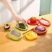 Fruit and Vegetable Storage Container Set Silicone 4PC for Fridge Includes Avocado Tomato Lemon Onion Keepers