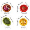Fruit and Vegetable Storage Container Set Silicone 4PC for Fridge Includes Avocado Tomato Lemon Onion Keepers
