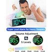 Loud Alarm Clock for Heavy Sleepers, RGB Digital Clock with 7 Color NightLight, Adjustable Volume,USB Charger, Small Clocks for Bedrooms Bedside, ok to Wake for Kids,Teens (Blue+RGB)