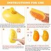Steamy Cat Brush, 3 In1 Spray Cat Brush,Self Cleaning Cat Steamy Brush for Massage Removing Tangled and Loosse Hair (Yellow)