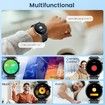 Smartwatch for Men 1.43" Touchscreen Smart Watch Answer/Make Call with Sleep Monitor 100+ Sports Modes Fitness Tracker for Android iOS(1Pack-Black)