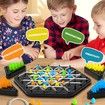 Chain Triangle Chess Triggle Game Rubber Band Set Interactive Kids Family Party Strategy Fun Educational Toy Multiplayer