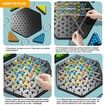 Chain Triangle Chess Triggle Game Rubber Band Set Interactive Kids Family Party Strategy Fun Educational Toy Multiplayer