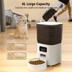 Automatic Cat Feeder with Camera 1080P Night Vision Smart Pet Feeder for Cats Dogs 6L Remote Control App Audio