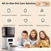 Automatic Cat Feeder with Camera 1080P Night Vision Smart Pet Feeder for Cats Dogs 6L Remote Control App Audio