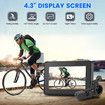 Bicycle Camera Night Vision Rechargeable Wide Angle Handlebar 4.3in HD 1080P Monitor Mountain Bike MTB