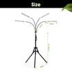LED Plant Grow Light Full Spectrum Indoor Flower Growing Lamp 4 Heads 420 LEDs Rotatable Adjustable Tripod Stand Auto Timer