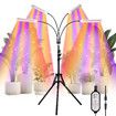 LED Plant Grow Light Full Spectrum Indoor Flower Growing Lamp 4 Heads 420 LEDs Rotatable Adjustable Tripod Stand Auto Timer