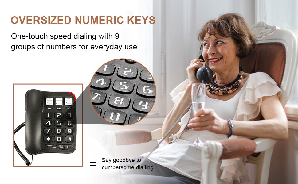 Landline Phones for Seniors,Large Button Phone for Seniors,Landline