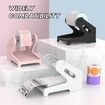 Label Holder Thermal Label Holder for Rolls and Fanfold Labels Shipping Label Stand Desktop Printer Accessory Supplies for Home,Office (Black)