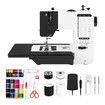 Mini Sewing Machine Electric Reverse Stitching Kit Portable Compact Mending for Beginners 38 Stitch Patterns Extension Table