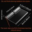 Basket Labels Clip On,50PCS Clear Plastic Bin Clip Labels,Wire Shelf Price Labels,Merchandise Sign Display Holder,50PCS 6X4CM Label Inserts Included