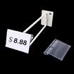 Basket Labels Clip On,50PCS Clear Plastic Bin Clip Labels,Wire Shelf Price Labels,Merchandise Sign Display Holder,50PCS 6X4CM Label Inserts Included