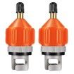 2 Pieces Inflatable Boat SUP Pump Adaptor Air Pump Converter Air Valve Adapter Conventional Air Pump Adapter Pumping Head Connector for Inflatable Kayak Stand Up Paddle Board (Orange)