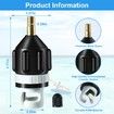 2Pcs Inflatable Boat SUP Pump Adapter,Premium Conventional Air Adapter,Sturdy SUP Air Adapter,Quickly Inflation and Strong Sealing SUP Pump Adapter (Black)