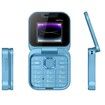 Foldable Mobile Phone for Elderly People Fm Radio Magic Voice Blacklist Speed Dial Vibration 2sim Card for Seniors Easy To Use Color Blue
