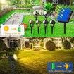 Solar Outdoor Spotlight 6 Headlights Exterior Lamp Garden Landscape Outside Wall Driveway LED Waterproof 3000k Warm Light