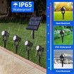 Solar Outdoor Spotlight 6 Headlights Exterior Lamp Garden Landscape Outside Wall Driveway LED Waterproof 3000k Warm Light