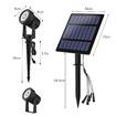Solar Outdoor Spotlight 6 Headlights Exterior Lamp Garden Landscape Outside Wall Driveway LED Waterproof 3000k Warm Light