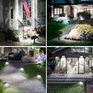 Solar Outdoor Lights Exterior Sensor Lamps Garden Outside Spotlights 49 LED Lamps Deck Driveway Pathway Waterproof 2PCS