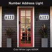 Solar House Number Light Address Sign LED Illumination Sensor Outdoor Lamp Waterproof Wall Fence Outside Door Name Plaque