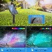 Solar RGB Pond Light 2 Headlights Outdoor Landscape Spotlight Pool Fish Tank Underwater Fountain Lamp Waterproof Multicolours