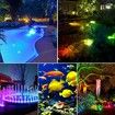 Solar Outdoor Pond Light 5 Head RGB Spotlight Landscape Fish Tank Pool Fountain Submersible Lamp Multicolours Waterproof