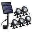 Solar Outdoor Light 5 Heads RGB Pond Landscape Garden Fish Tank Pool Spotlight Underwater Aquarium Waterproof LED Multicolours