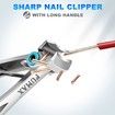 Toenail Clippers for Seniors Thick Toenails, Heavy Duty Nail Clippers 15mm Wide Jaw Opening, Silver Colour