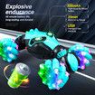 Gesture Sensing RC Stunt Car Toys for 6-12 Year Old, 2.4GHz 4WD Hand Remote Control Off Road Vehicle with Lights Music,Twist Toy Cars Gifts for Boys Girls (Blue)
