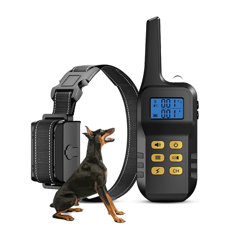 Anti Barking Dog Collar 1000M Remote Puppy Training Rechargeable Sound Safe Humane Vibration Shock 1 Dog Obedience Behaviour Correction