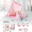 Kids Play Tents Fairy Playhouse Mermaid Tent Gift Toys for Girls Children Play House (Pink)
