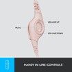 H390 Wired Headset for PC Laptop, Stereo Headphones with Noise Cancelling Microphone, Pink