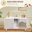 Cat Litter Box Enclosure 3in1 Bed House Kitty Cave Storage Cabinet Pet Toilet Console Table Modern Furniture