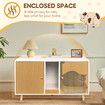 3 In 1 Cat Litter Box Enclosure Hidden Pet Bed House Side Console Table Hallway Indoor Cabinet Modern
