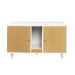 3 In 1 Cat Litter Box Enclosure Hidden Pet Bed House Side Console Table Hallway Indoor Cabinet Modern