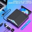 External CD DVD Drive 7 in 1 CD/DVD Burner USB 3.0 with 4 USB Ports and 2 TF/SD Card Slots Optical Disk Drive for Laptop Mac