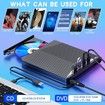 External CD DVD Drive 7 in 1 CD/DVD Burner USB 3.0 with 4 USB Ports and 2 TF/SD Card Slots Optical Disk Drive for Laptop Mac
