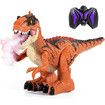 Remote Control T-rex Large Toy for Boys 4-8 Years, Realistic Tyrannosaurus with Water Mist, Light, Roars, Electric Dino Birthday Gift for Kids (Brown)