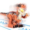 Remote Control T-rex Large Toy for Boys 4-8 Years, Realistic Tyrannosaurus with Water Mist, Light, Roars, Electric Dino Birthday Gift for Kids (Brown)