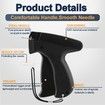 Quick Clothing Fixer,Speedy Tagging Gun for Clothes,Handheld Tag Attacher Gun with 5 Needles & 1000 Pcs Barbs Fasteners for Retail Hang Price Fabric Garment Label (Black)