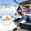 8 Compartment Square Food Storage Divided Serving Tray with Lid and Handle for Fruits Candy Nuts Snacks Ideal for Party Travel Picnics
