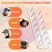 Hat Stand for Baseball Caps,2 Pcs No Install Acrylic Hat Organizer for 14 Baseball Caps,Hat Racks for Baseball Caps Display and Organizer for Bedroom,Closet,Dresser,Office (clear*2)